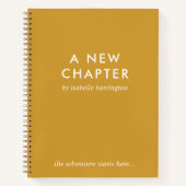 Ein neues Kapitel | Mustard Gold Novel Style Journ Notizblock (Vorderseite)