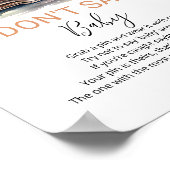 Ein neues Kapitel Say Baby Shower Sign Sign Poster (Ecke)