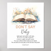 Ein neues Kapitel Say Baby Shower Sign Sign Poster (Vorne)