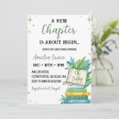 Ein neues Kapitel Storybook Kinderdusche Einladung (Stehend Vorderseite)