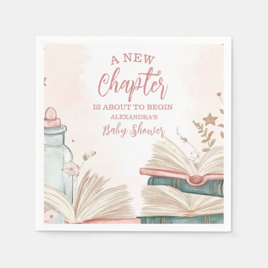 Ein neues Kapitel Storybook Kinderdusche Serviette (Vorderseite)