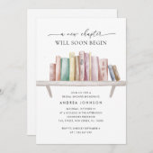 Ein neues Kapitel-Thema QR-Code-Brautparty Einladung (Vorne/Hinten)