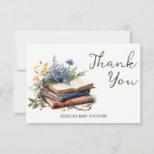 Ein neues Kapitel über Babydusche Dankeskarte (Vorderseite)