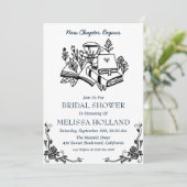 ein neues Kapitel über Brautduscheinladungen Einladung (Stehend Vorderseite)