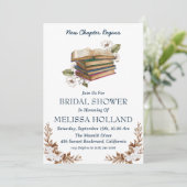 ein neues Kapitel über Brautduscheinladungen Einladung (Stehend Vorderseite)