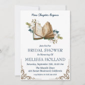 ein neues Kapitel über Brautduscheinladungen Einladung (Vorderseite)