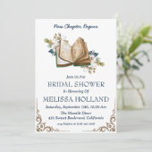 ein neues Kapitel über Brautduscheinladungen Einladung (Stehend Vorderseite)