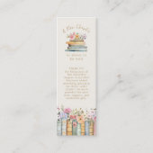 Ein neues Kapitel Wildblume Book Lesezeichen Bevor Mini Visitenkarte (Vorderseite)
