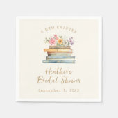 Ein neues Kapitel-Wildblume-Brautparty Serviette (Vorderseite)