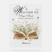 Ein neues Kapitel Wildblume Kinderdusche beginnen Acrylschild (Vorderseite)