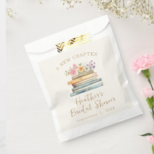 Ein neues Kapitel Wildflower Bücher Brautparty Geschenktütchen