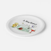 ein neues Zuhausehaus-Party Pappteller (Schrägansicht)