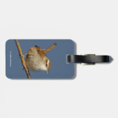 Ein neugieriger Bewick's Wren im Baum Gepäckanhänger (Rückseite horizontal)