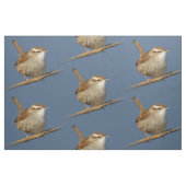 Ein neugieriger Bewick's Wren im Baum Stoff (Fat Quarter (45,7 x 55,9 cm))