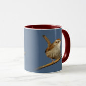 Ein neugieriger Bewick's Wren im Baum Tasse (VorderseiteRechts)