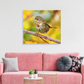 Ein neugieriger Foxenzauber im BlackBerry Bush Leinwanddruck (Insitu (Wohnzimmer))