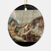 Ein neugieriger Gott Keramikornament (Links)