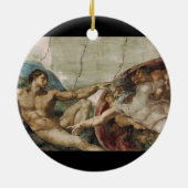 Ein neugieriger Gott Keramikornament (Hinten)