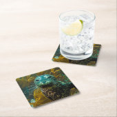 Ein neugieriger Hafen-Siegel-Kelp-Wald | Santa Rechteckiger Pappuntersetzer (Vor Ort)