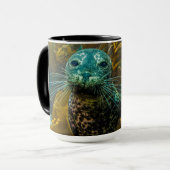 Ein neugieriger Hafen-Siegel-Kelp-Wald | Santa Tasse (Vorderseite Links)