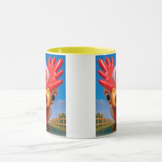 Ein neugieriges Huhn Tasse (Zentrum)