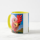 Ein neugieriges Huhn Tasse (Vorderseite Links)