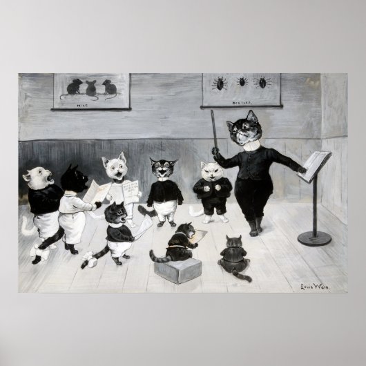 Ein Neujahrslied, Louis Wain Poster (Vorne)