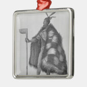 Ein Neuseeland-Krieger Silbernes Ornament (Links)