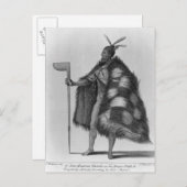 Ein neuseeländischer Krieger Postkarte (Vorne/Hinten)