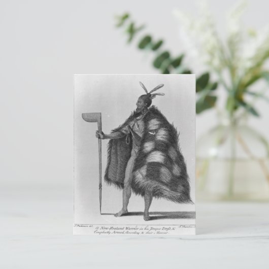 Ein neuseeländischer Krieger Postkarte (Stehend Vorderseite)