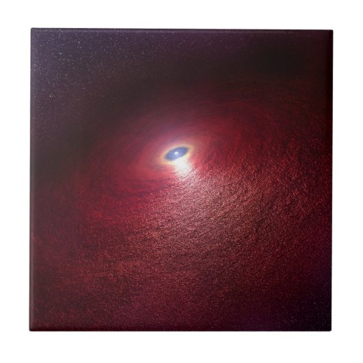 Ein Neutronenstern mit einer Scheibe warmen Staubs Fliese (Vorderseite)