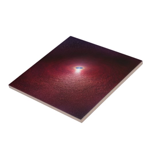 Ein Neutronenstern mit einer Scheibe warmen Staubs Fliese (Seite)