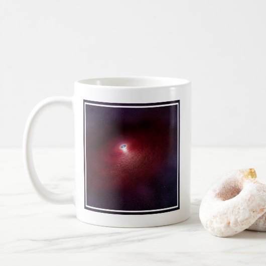 Ein Neutronenstern mit einer Scheibe warmen Staubs Kaffeetasse (Mit Donut)