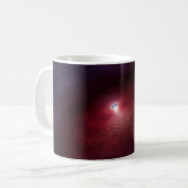 Ein Neutronenstern mit einer Scheibe warmen Staubs Kaffeetasse (Vorderseite Links)