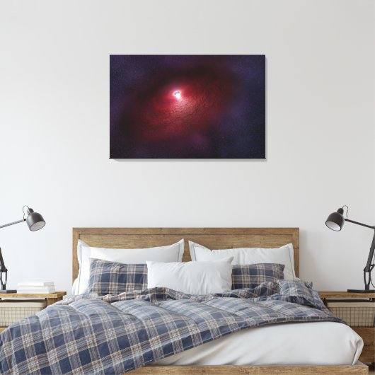 Ein Neutronenstern mit einer Scheibe warmen Staubs Leinwanddruck (Insitu (Schlafzimmer))