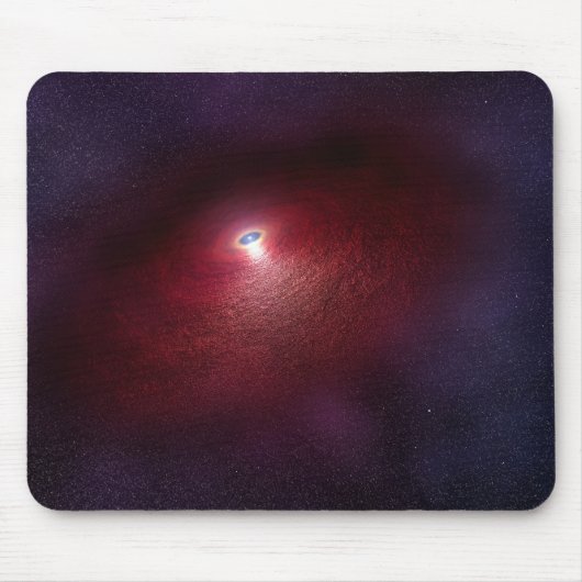 Ein Neutronenstern mit einer Scheibe warmen Staubs Mousepad (Vorne)
