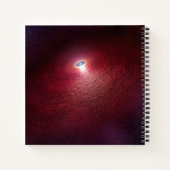 Ein Neutronenstern mit einer Scheibe warmen Staubs Notizblock (Rückseite)
