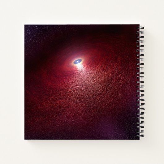 Ein Neutronenstern mit einer Scheibe warmen Staubs Notizblock (Rückseite)