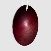 Ein Neutronenstern mit einer Scheibe warmen Staubs Ornament (Vorderseite)