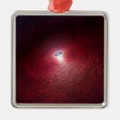 Ein Neutronenstern mit einer Scheibe warmen Staubs Ornament Aus Metall (Vorne)