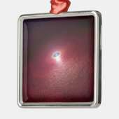 Ein Neutronenstern mit einer Scheibe warmen Staubs Ornament Aus Metall (Links)