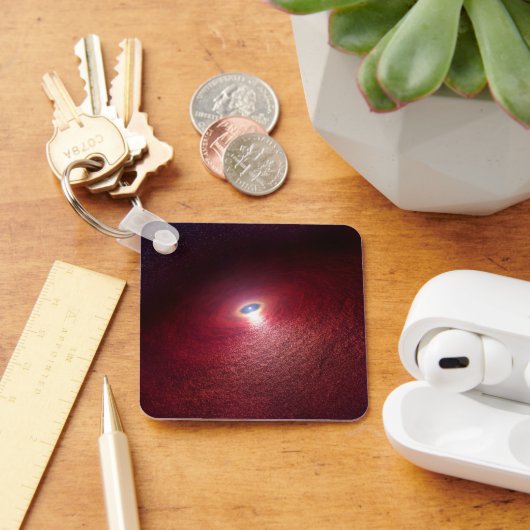 Ein Neutronenstern mit einer Scheibe warmen Staubs Schlüsselanhänger (Schreibtisch)