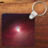 Ein Neutronenstern mit einer Scheibe warmen Staubs Schlüsselanhänger (Rückseite)