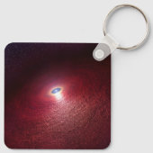 Ein Neutronenstern mit einer Scheibe warmen Staubs Schlüsselanhänger (Rückseite)