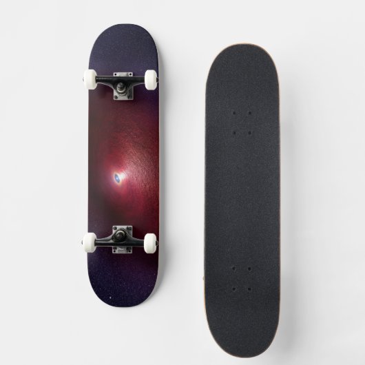 Ein Neutronenstern mit einer Scheibe warmen Staubs Skateboard (Vorderseite)