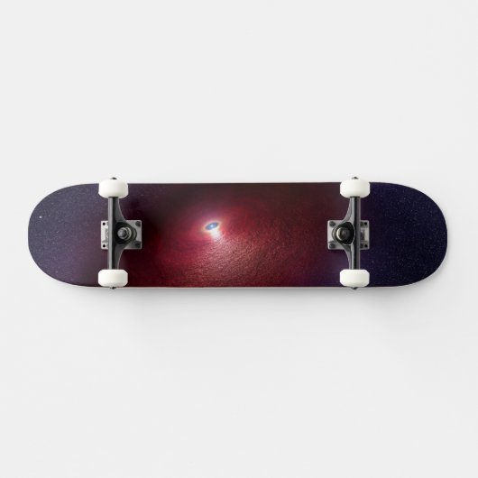 Ein Neutronenstern mit einer Scheibe warmen Staubs Skateboard (Horizontal)