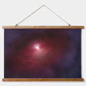 Ein Neutronenstern mit einer Scheibe warmen Staubs Wandteppich Mit Holzrahmen (Vorne)