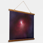 Ein Neutronenstern mit einer Scheibe warmen Staubs Wandteppich Mit Holzrahmen (Gewinkelt)