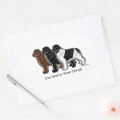 Ein Newf ist nie genug Ovaler Aufkleber (Umschlag)