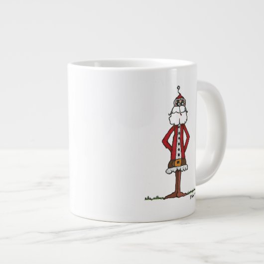 Ein nicht ersehnter Weihnachtsmann Jumbo-Tasse (Vorderseite Rechts)